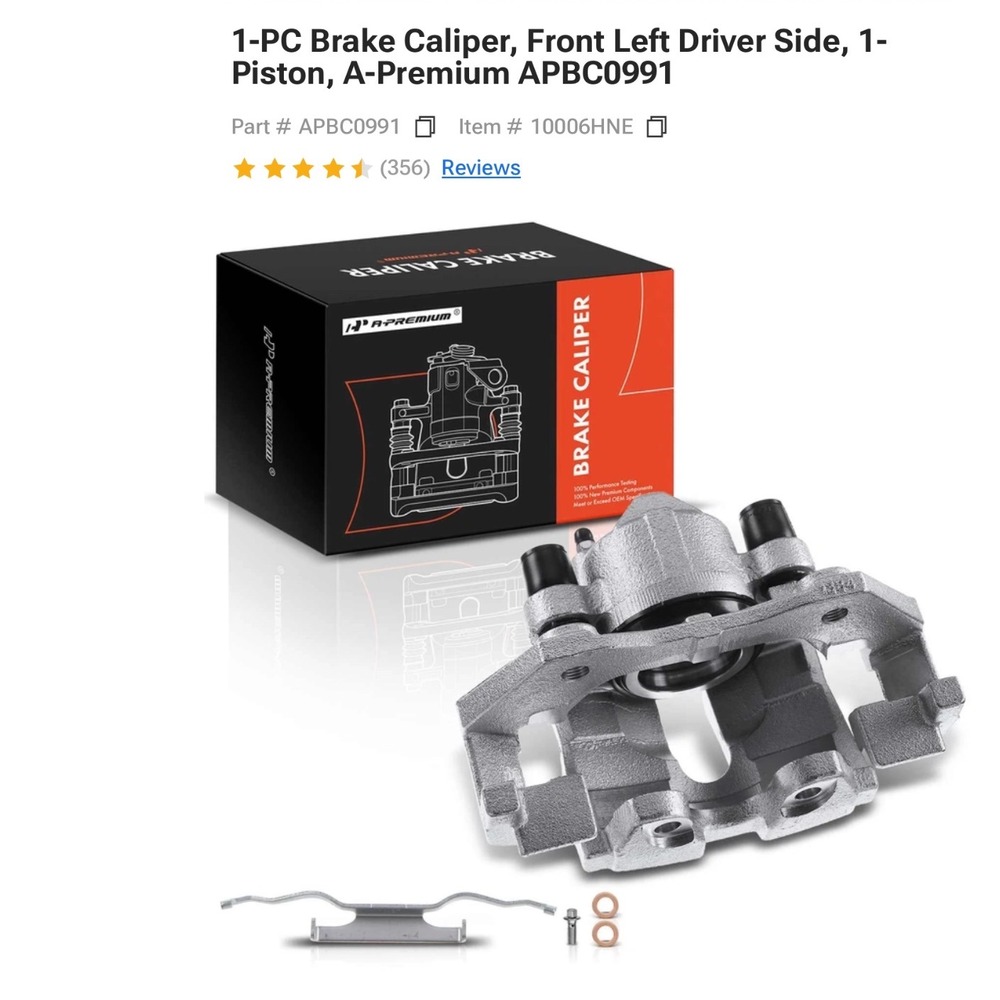 A-Premium Front Left Driver Side Brake Caliper for Ford Mazda APBC0991